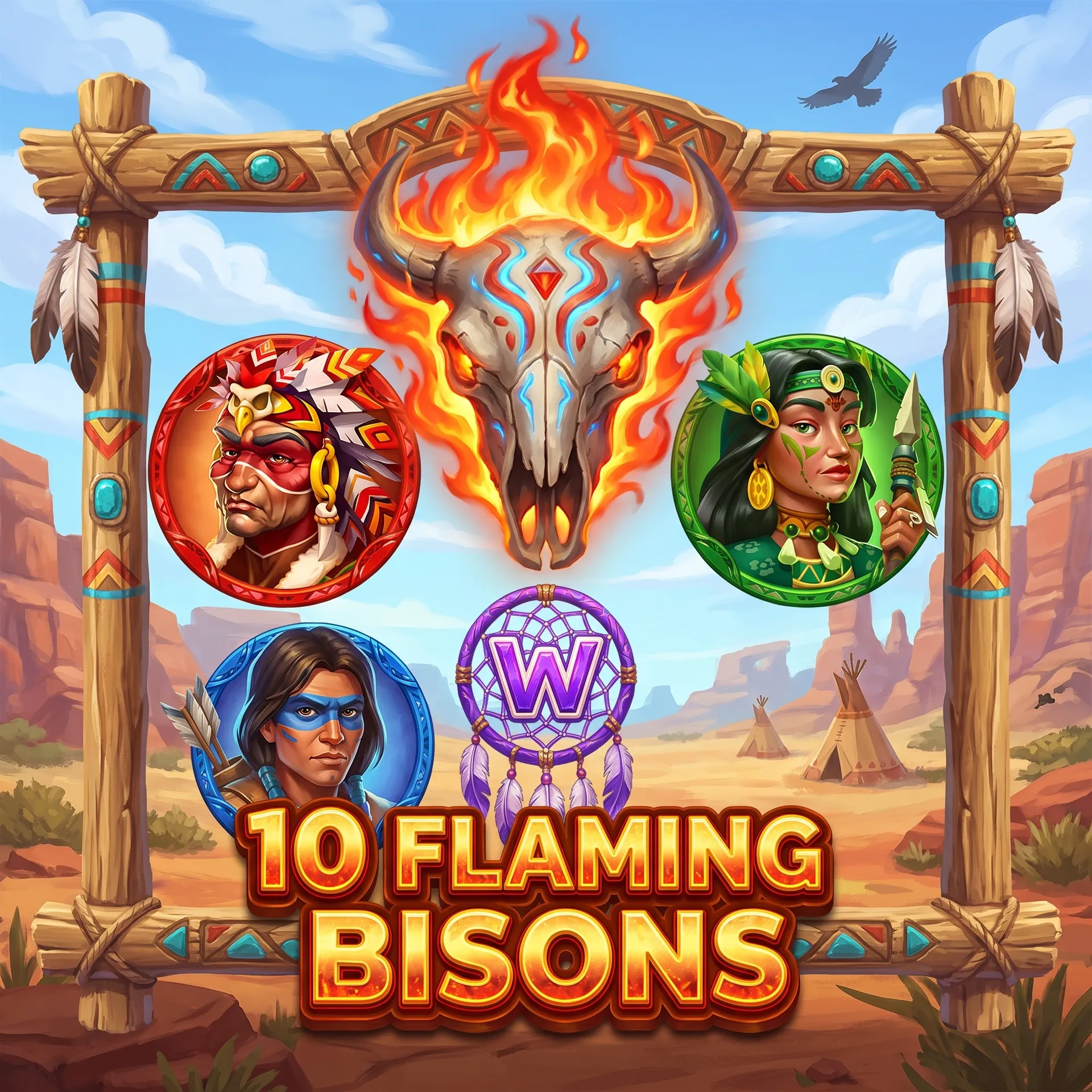 10 Flaming Bisons