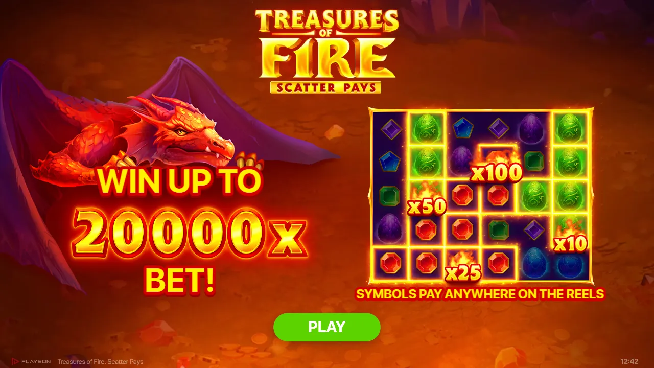 Treasures of Fire: Scatter Pays
