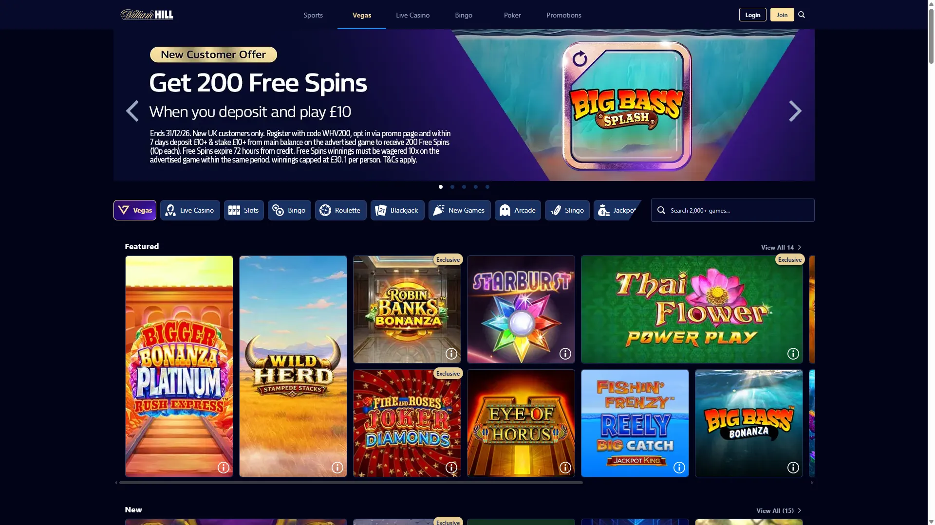 William Hill casino lobby